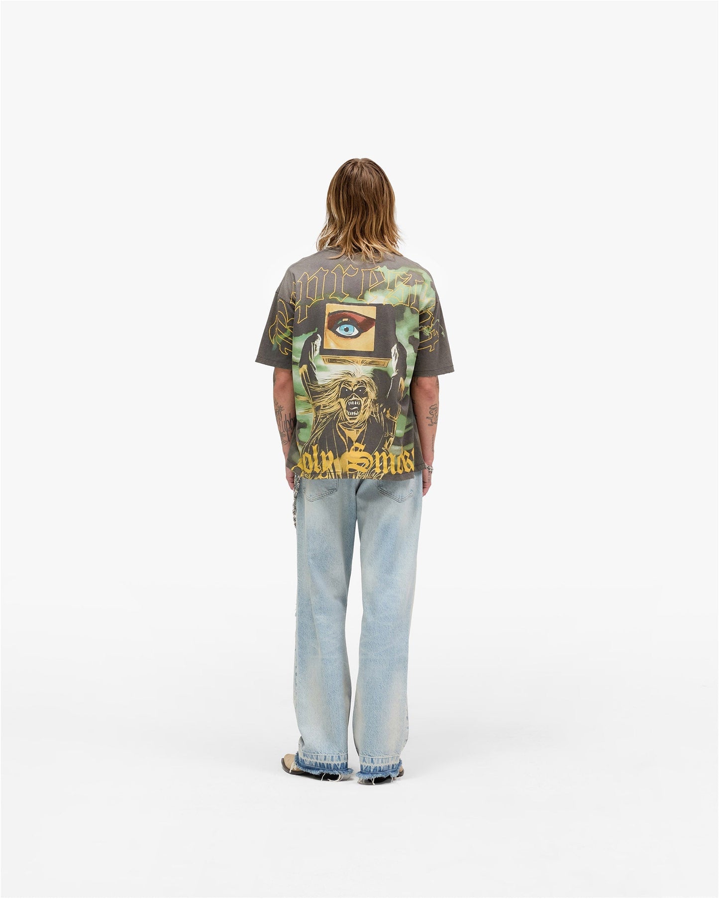 Represent X Iron Maiden Holy Smoke T-Shirt - Sunfade Grey