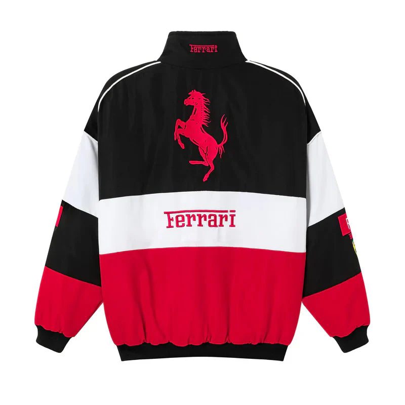 White Ferrari Vintage Racing Jacket