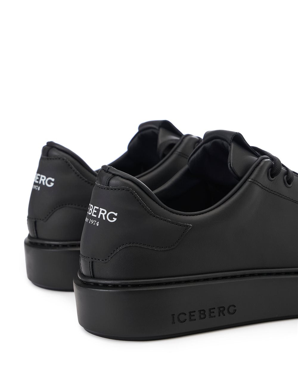 Iceberg Low-Top Black Sneakers With XL Sole