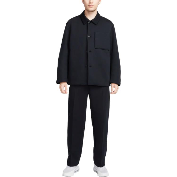 Nike Sportswear Tech Fleece Reimagined Wide Shirt Jacket 'Black' FB8168-010