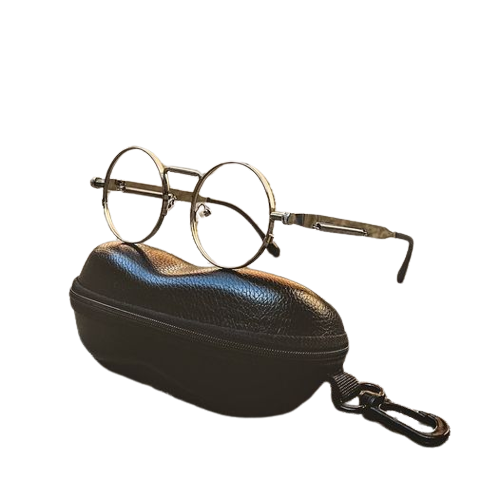 Silver Vintage Round Frame Glasses