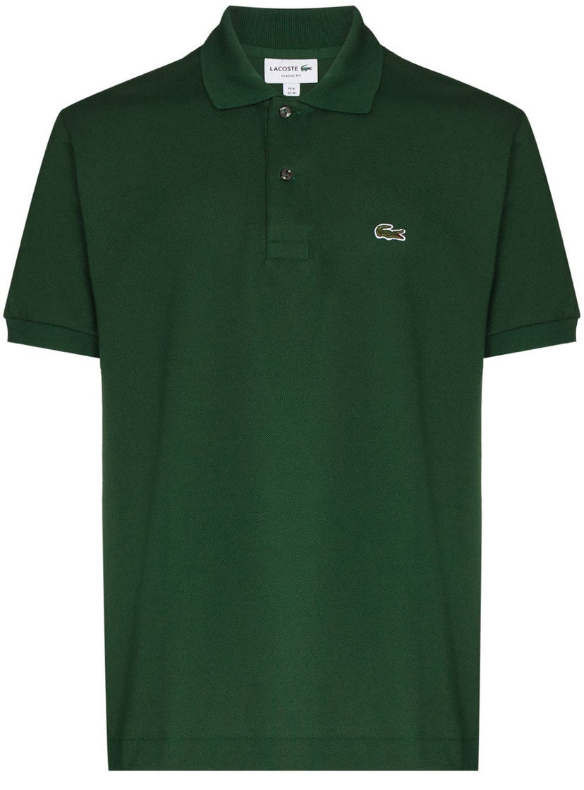 GREEN LACOSTE LOGO SHORT-SLEEVE POLO SHIRT