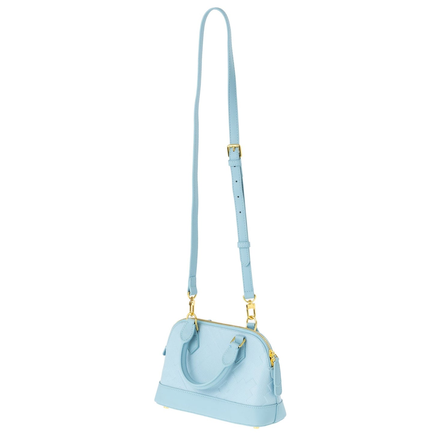 EMBOSSED DOME BAG - BLUE