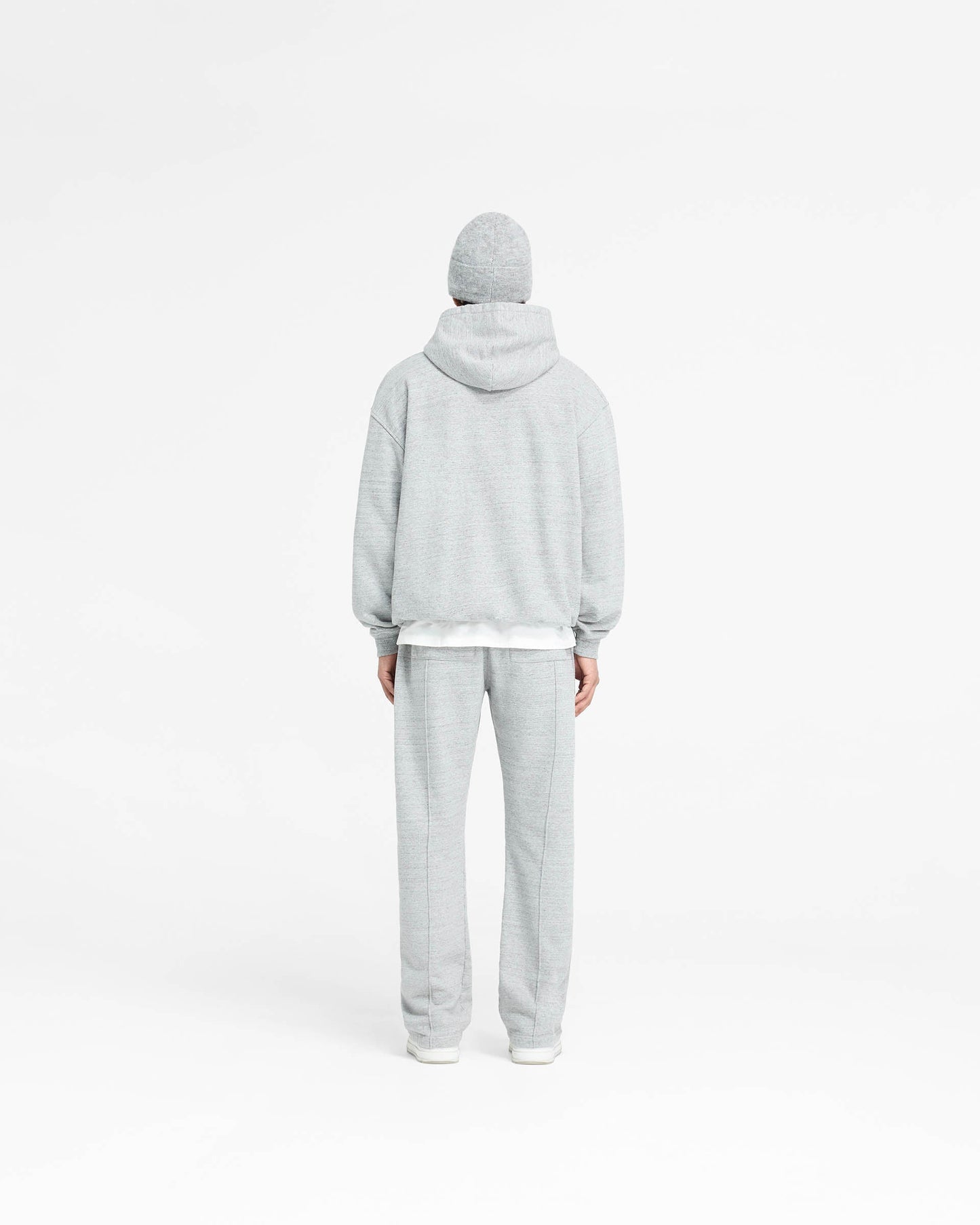 England Applique Hoodie - Grey Marl