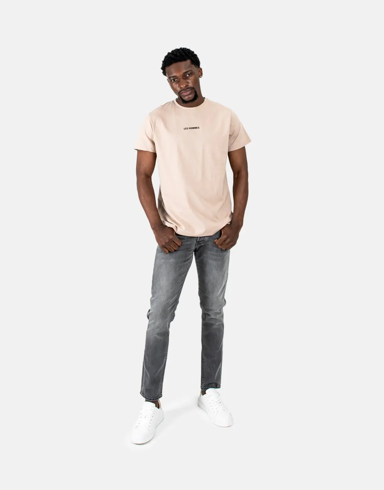 Les Hommes Centre Print Stone T-Shirt