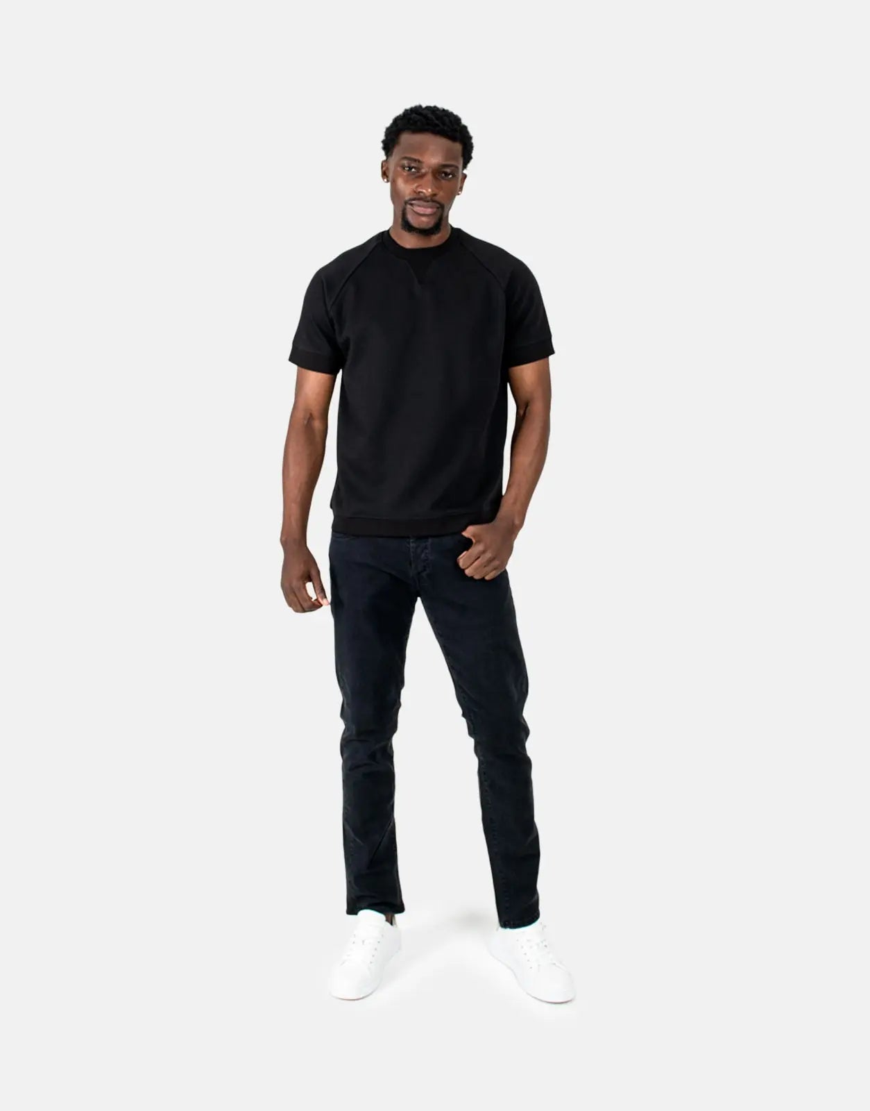 Les Hommes Heavyweight Black T-Shirt