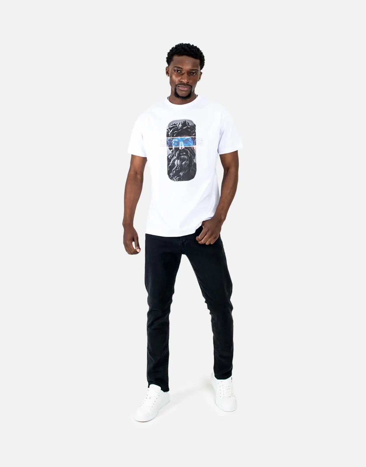 Les Hommes Statue White T-Shirt