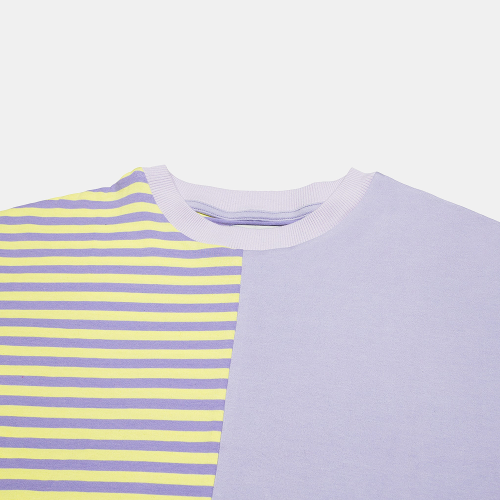 Cropped Stripe Block T-Shirt (W)