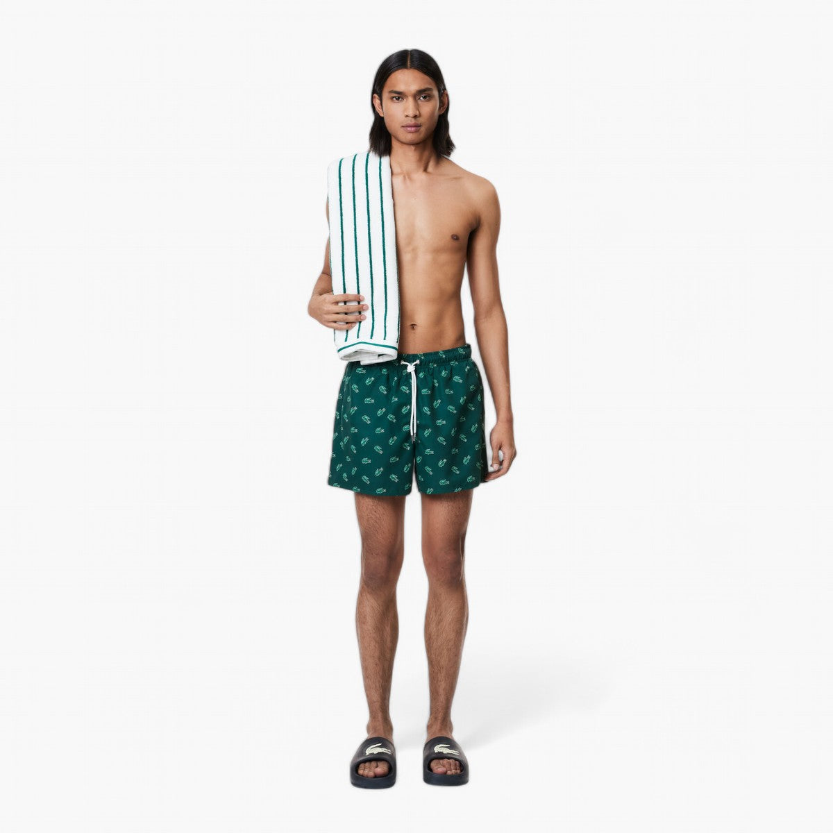 Crocodile Print Swim Trunks