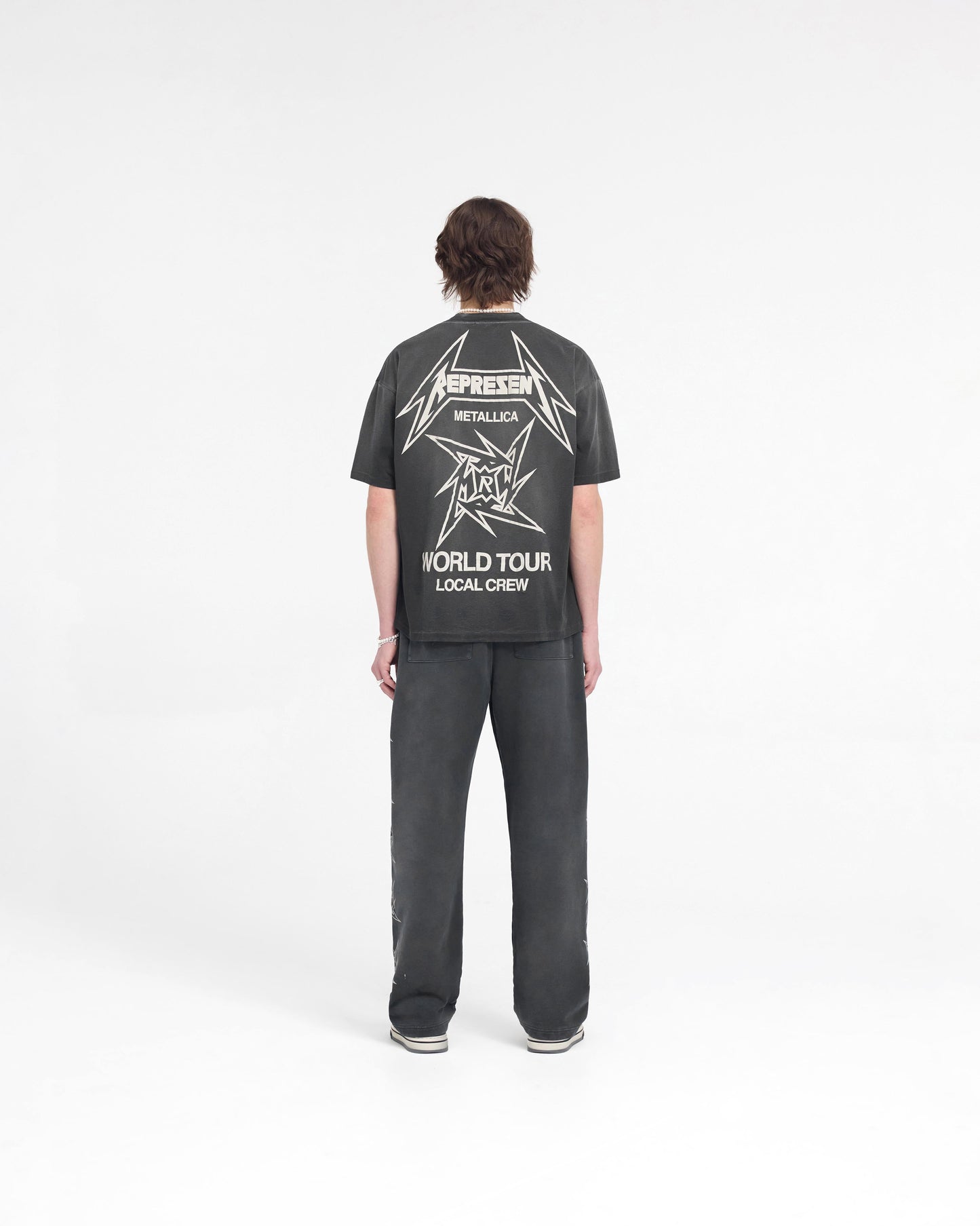Represent X Metallica Local Crew T-Shirt - Stained Black