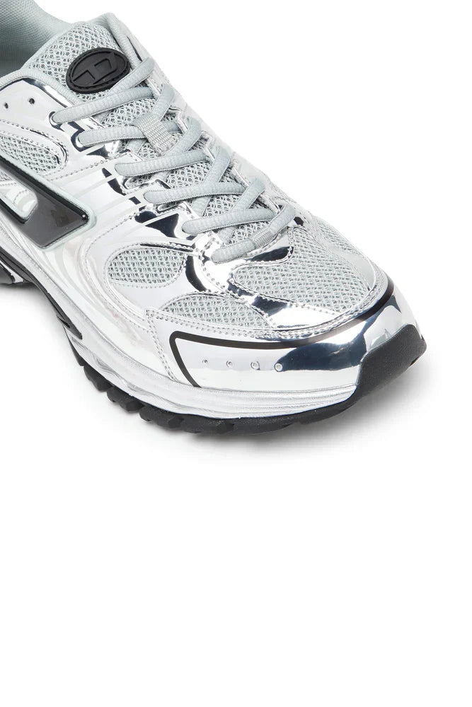 S-Serendipity-Mesh sneakers with metallic overlays