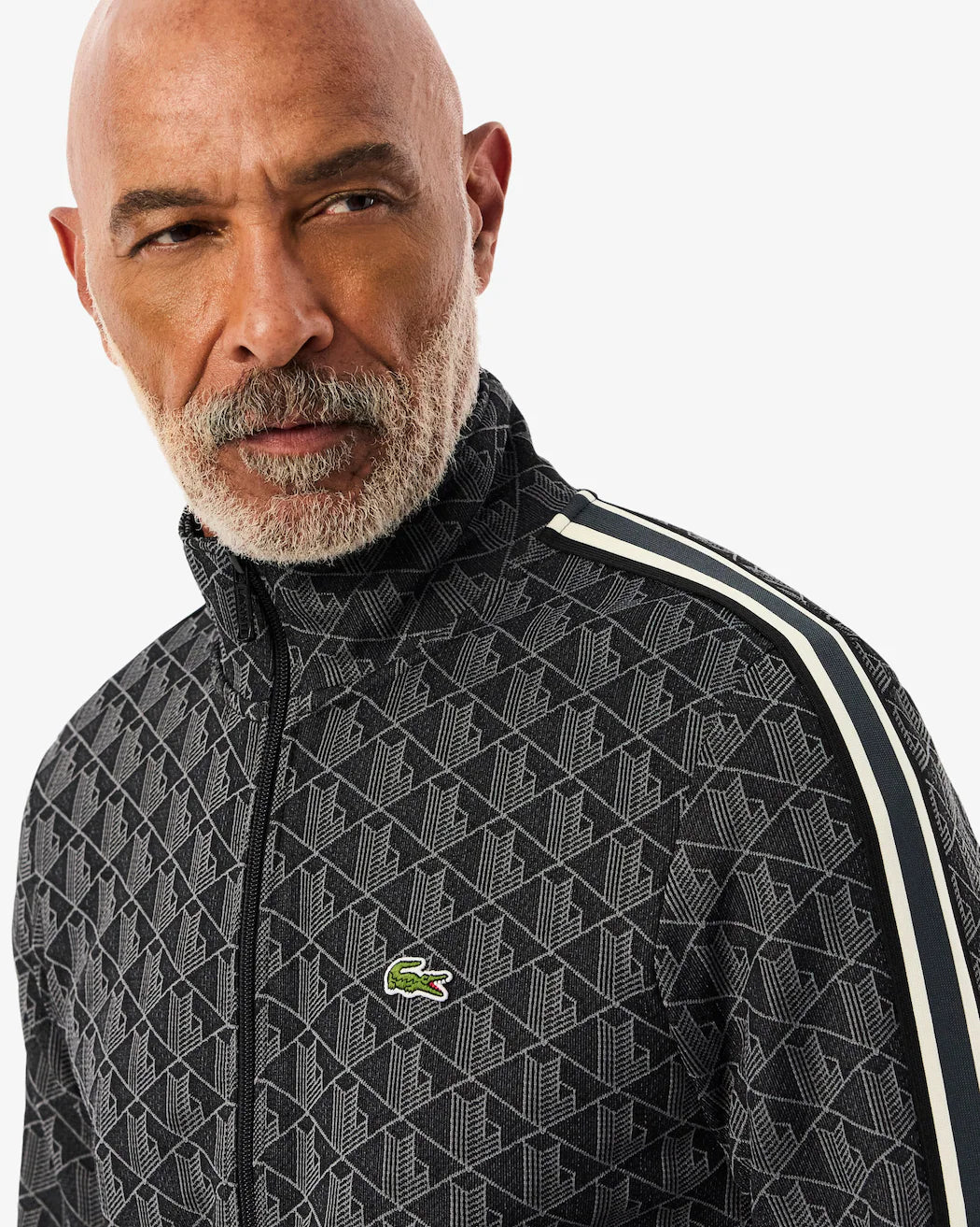 Lacoste Paris Zip-Up Jacquard Track Jacket