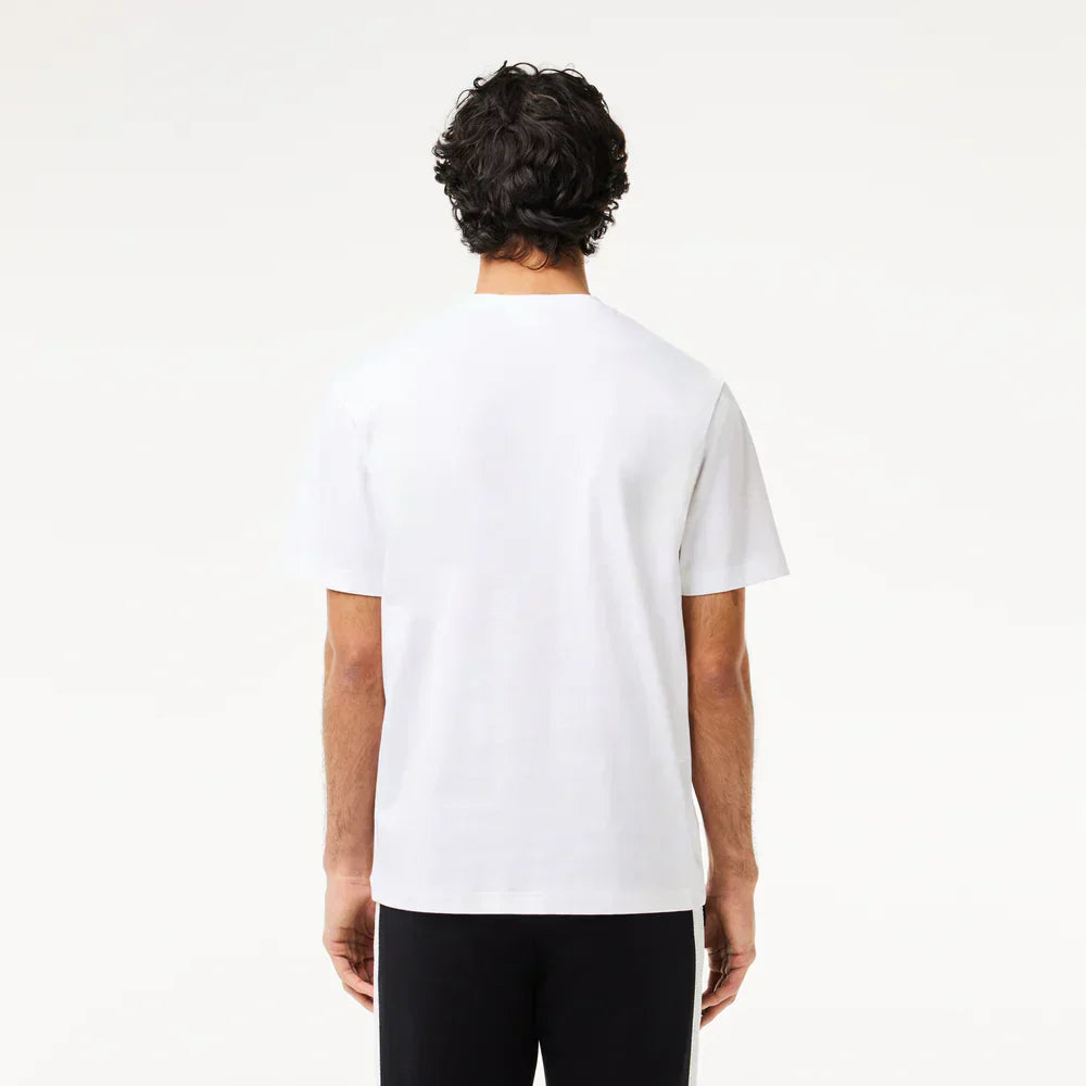 Lacoste Cotton Contrast Print and Badge T-shirt