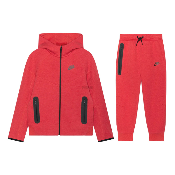Nike Tech Fleece Hoodie & Joggers Set - Red
