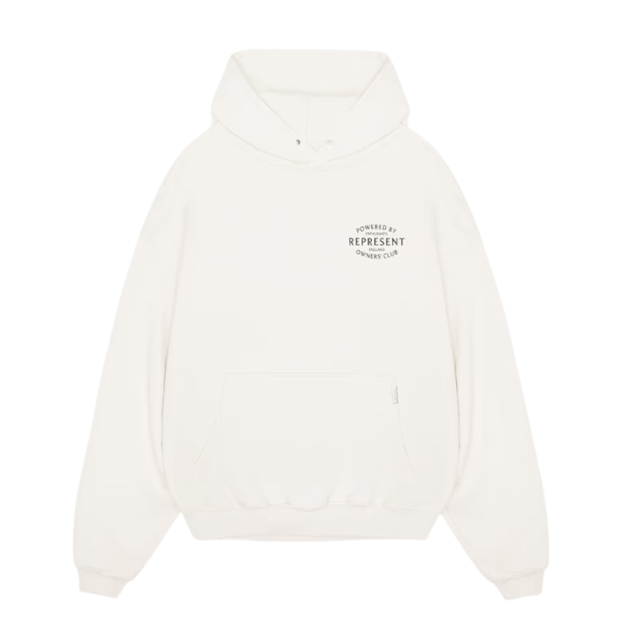 Represent Owners Club Stamp Hoodie - Flat White