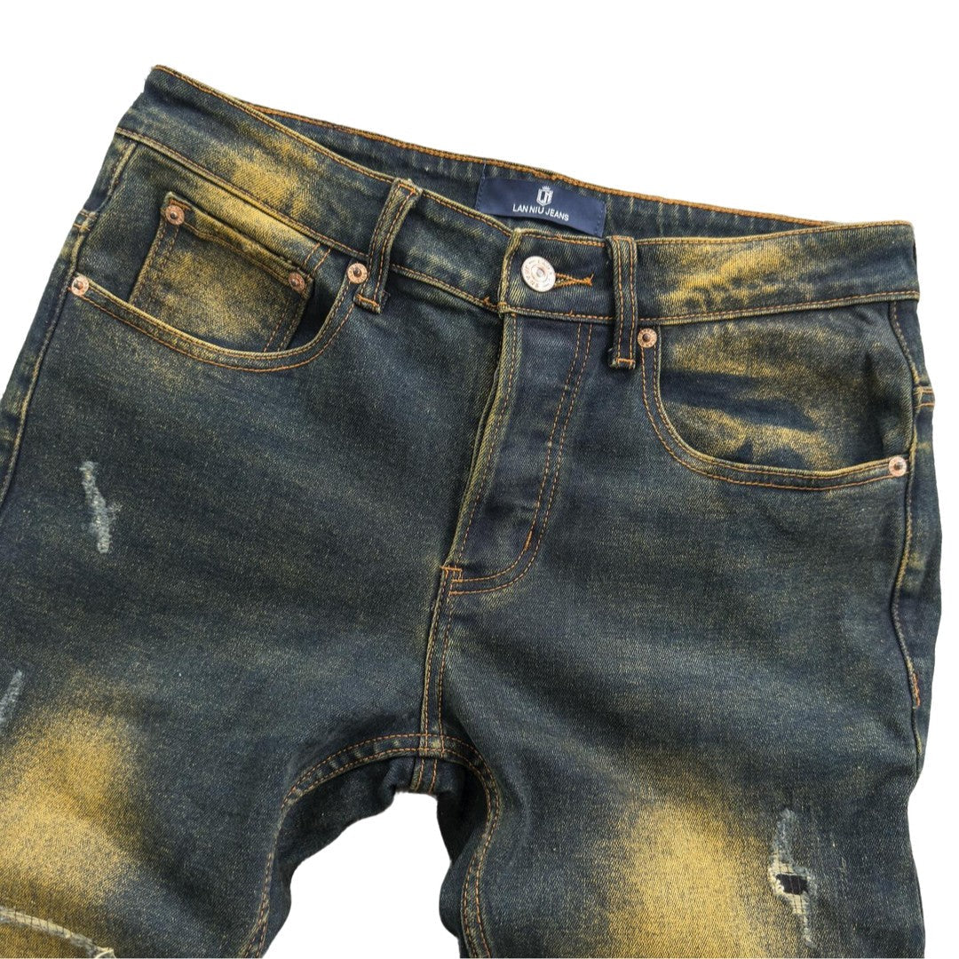 Men's Distressed Gradient Denim Jeans