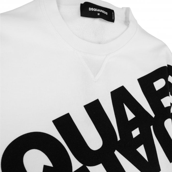 Dsquared2 Diagonal Print Sweatshirt White