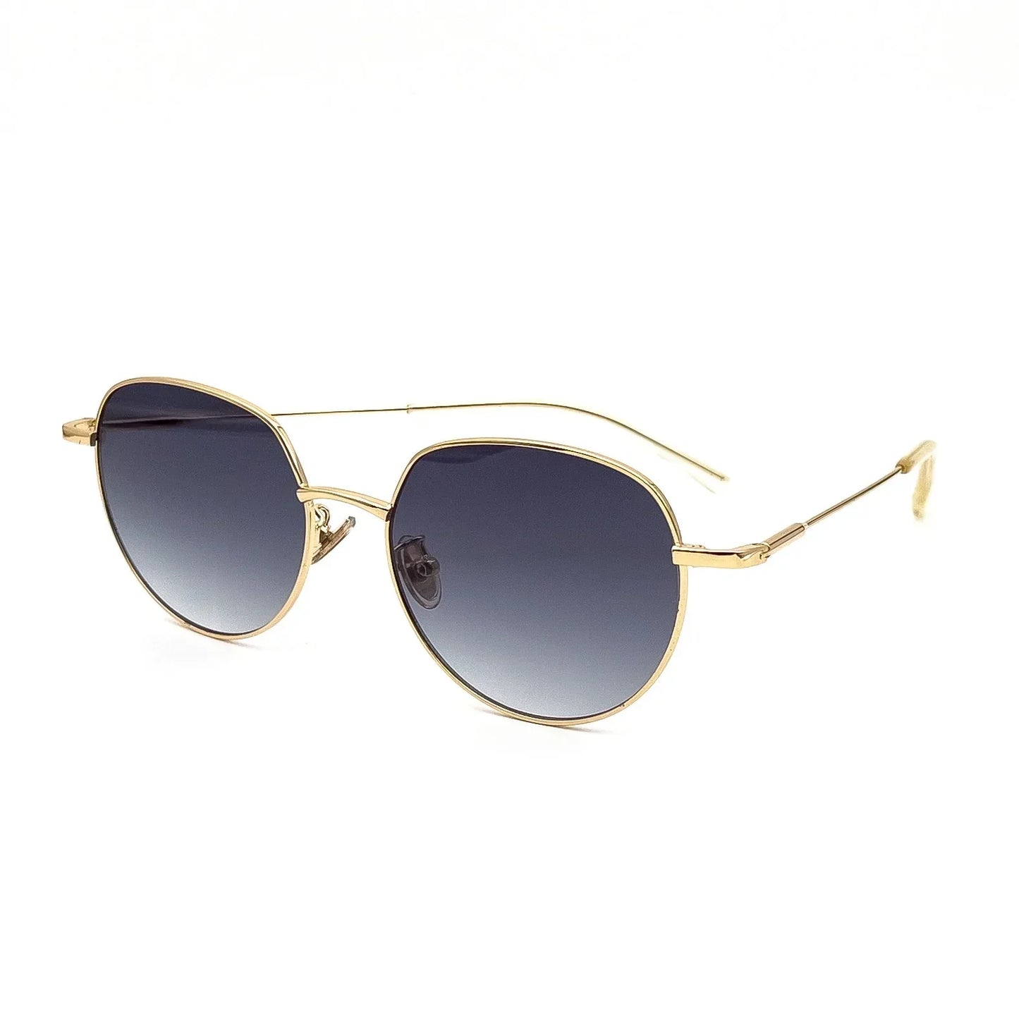 Round Classic Gold Frame Sunglasses