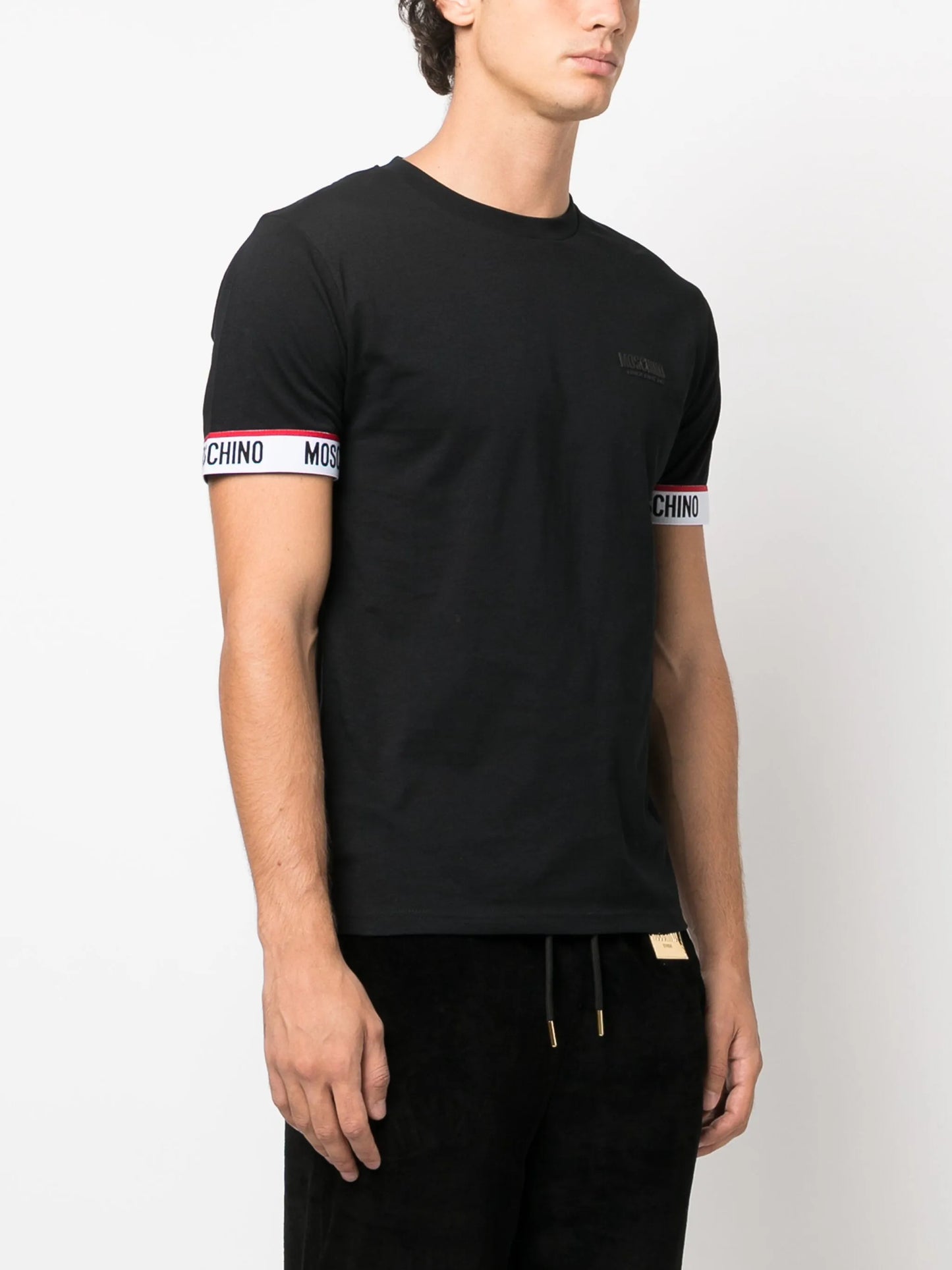 Moschino logo-tape detail cotton T-shirt