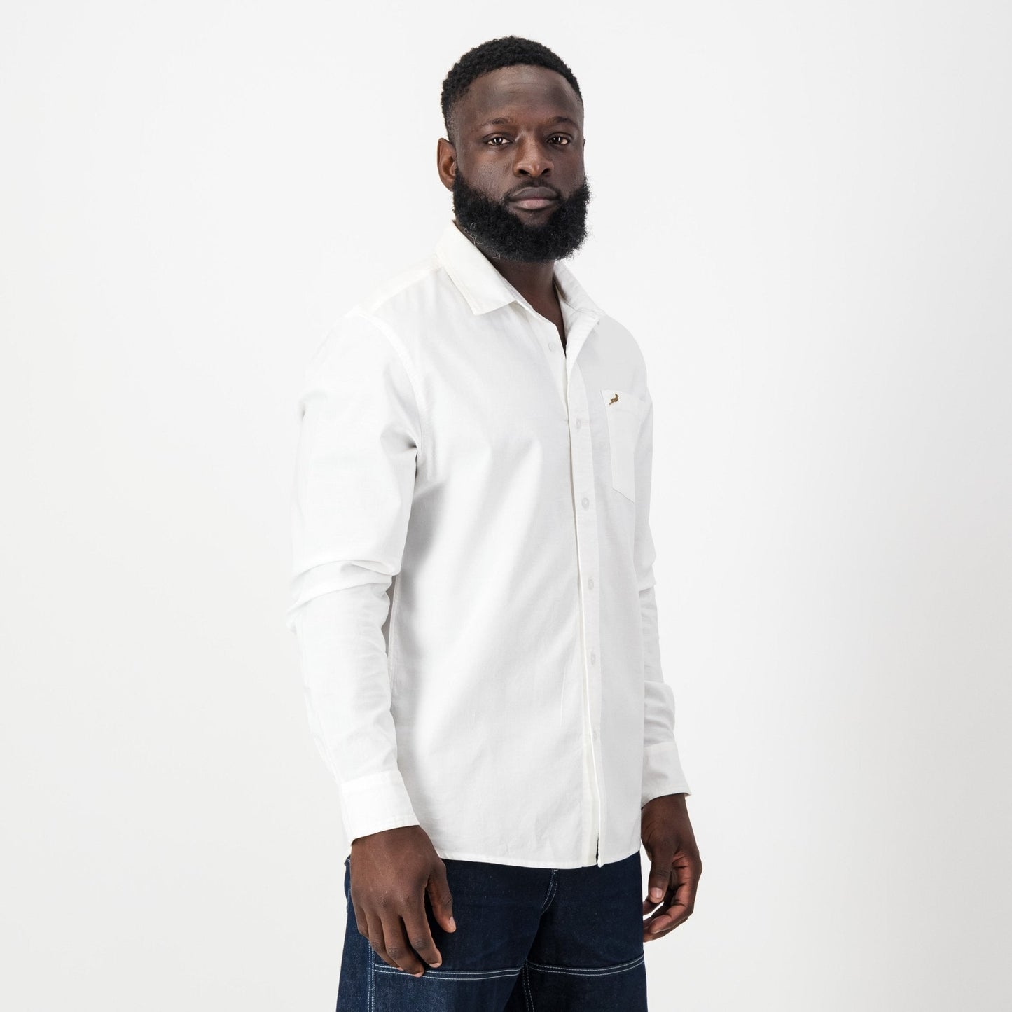 Springboks Oxford LS Shirt-White