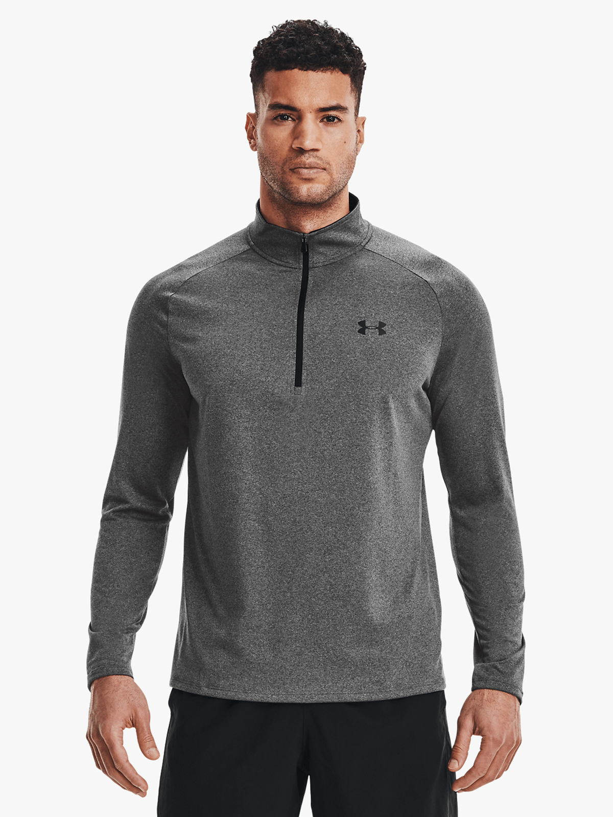 Under Armour Mens Tech™ 1/2 Zip Long Sleeve Grey Top