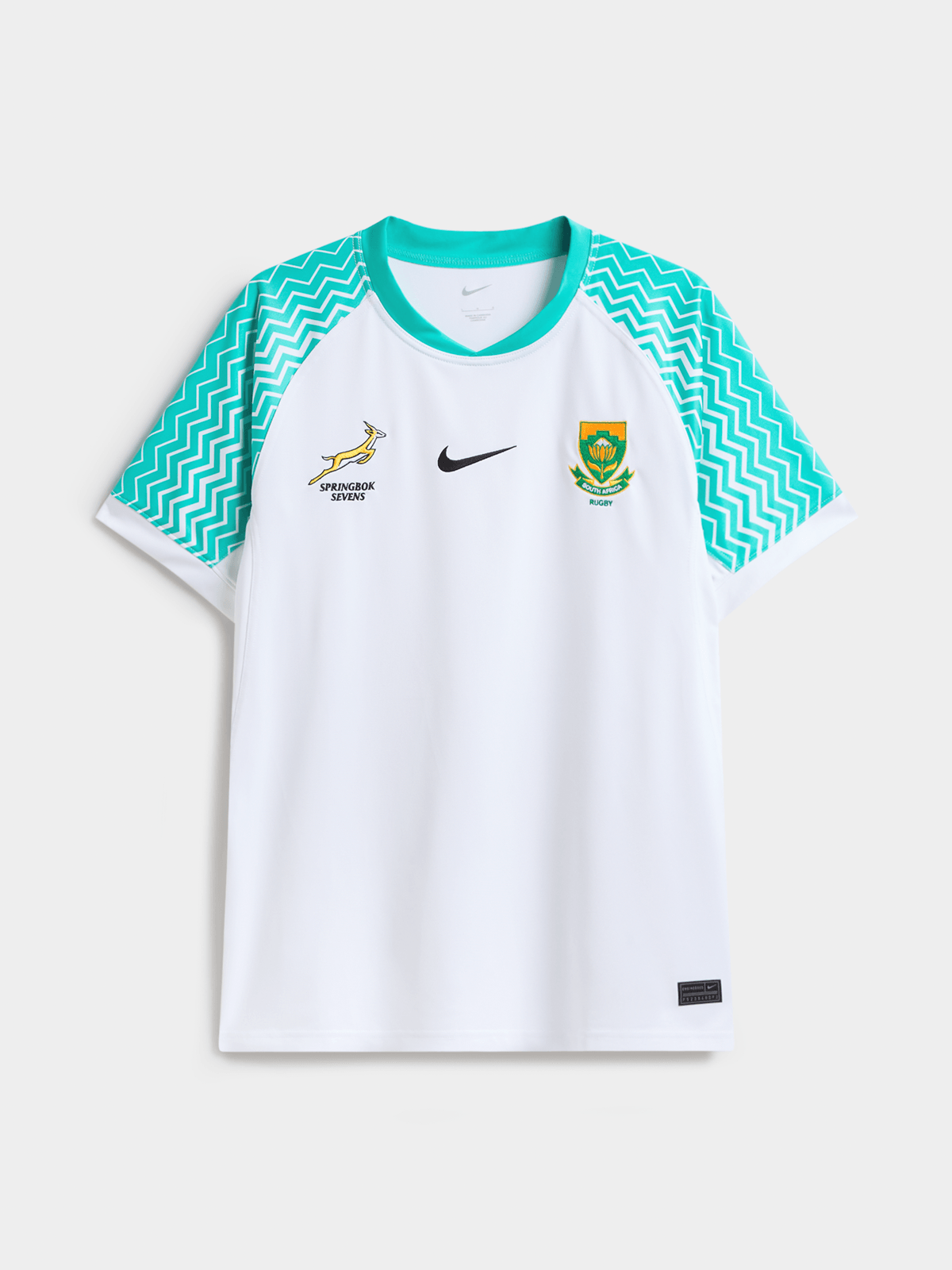 Nike Mens Springbok 7's White Away Stadium Jersey 2024