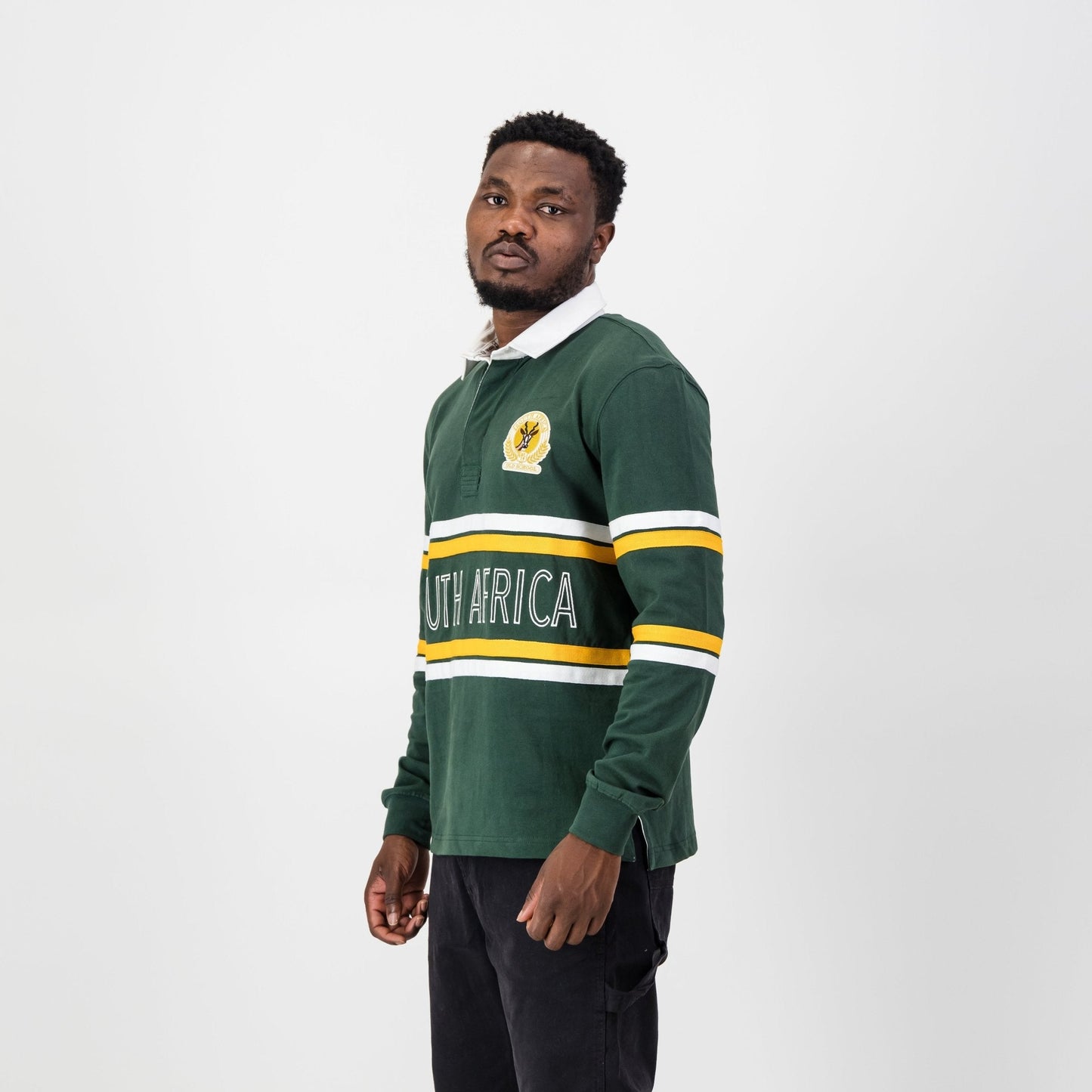 SA Supporters Mid Field LS Rugby Jersey-OS Green