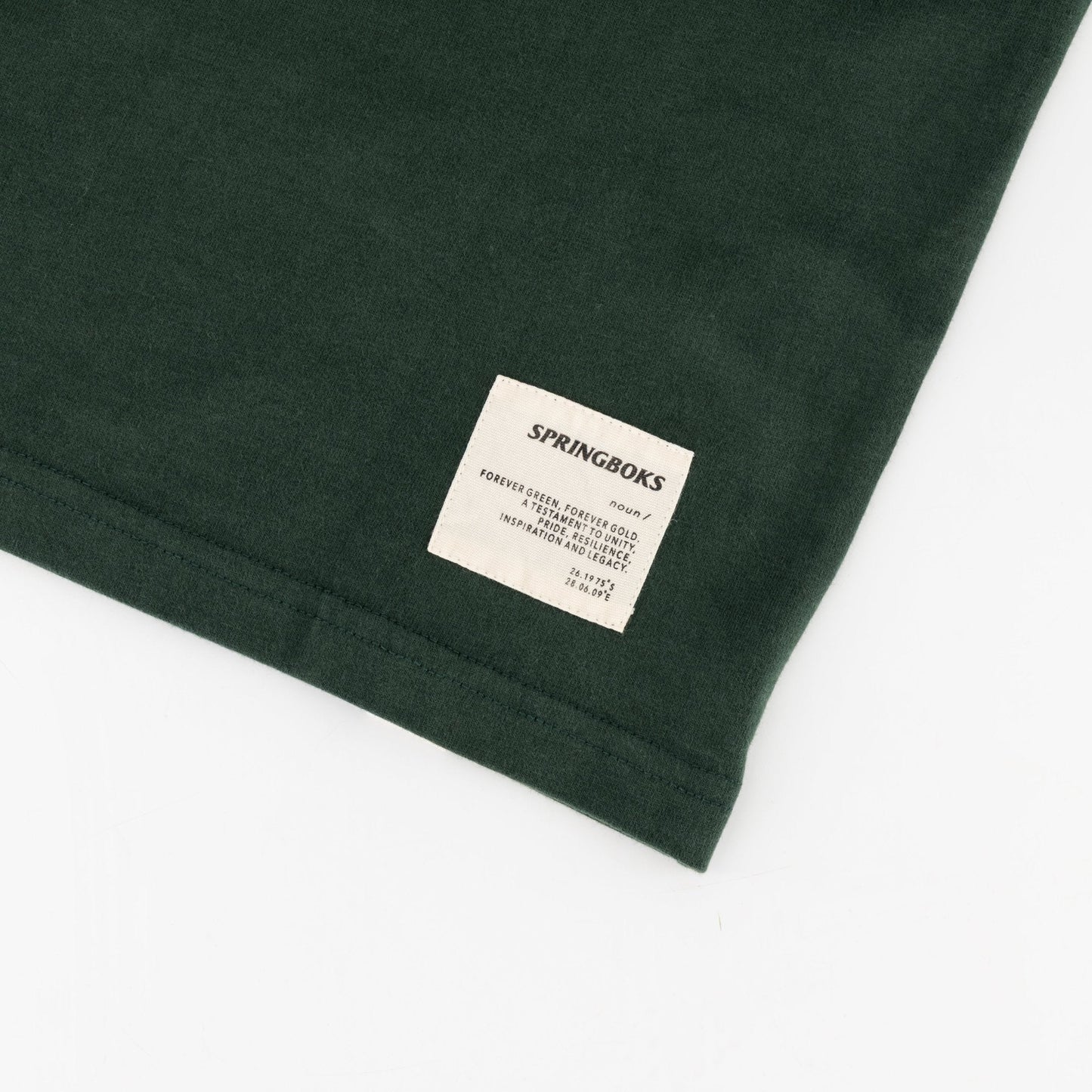 Springboks Shield Badge Regular Crew Tee-OS Green