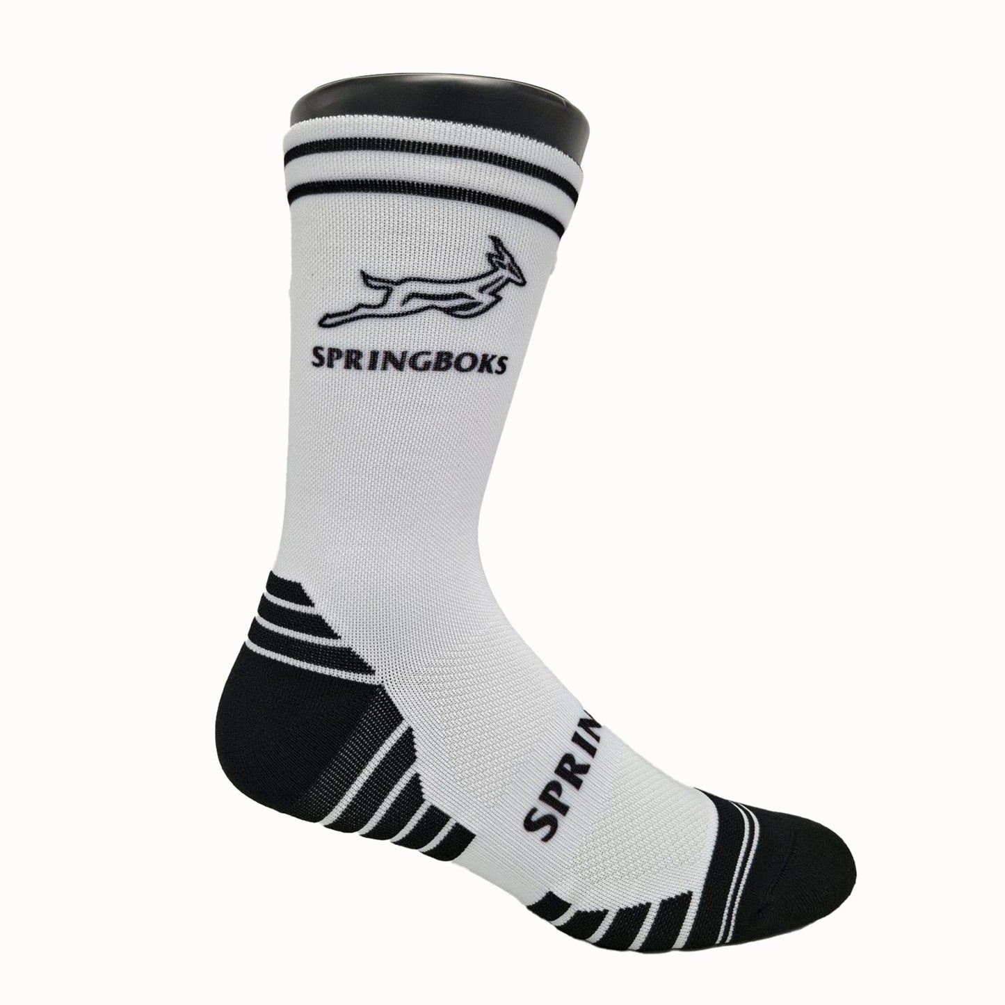 Springboks SML Outline Bok Versus Sock-White
