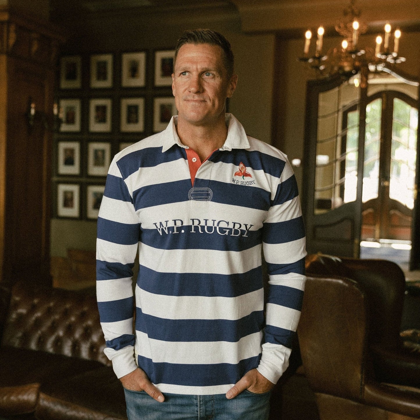 Provincial WP Stripe LS Rugby Jersey-White