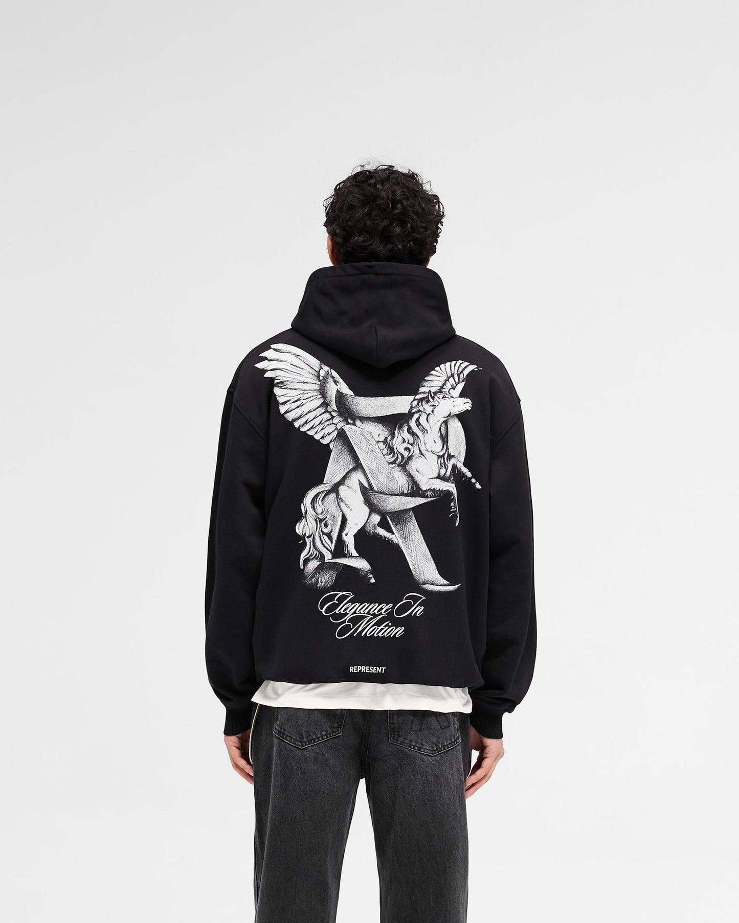 Elegance In Motion Hoodie - Jet Black