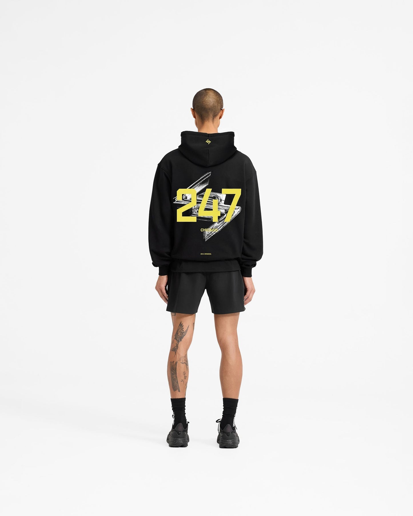 247 Chicago Oversized Hoodie - Jet Black