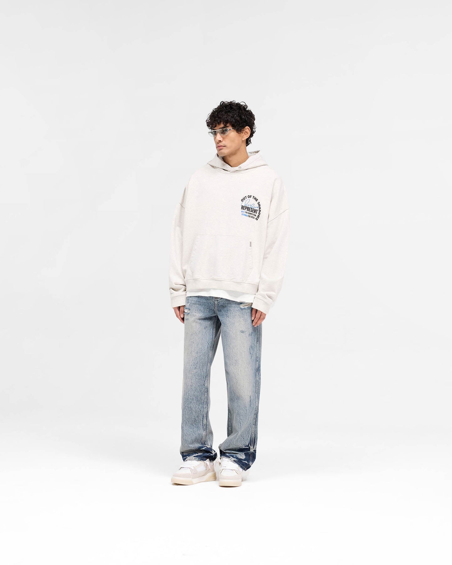 Out Of The Shadows Hoodie - Cream Marl