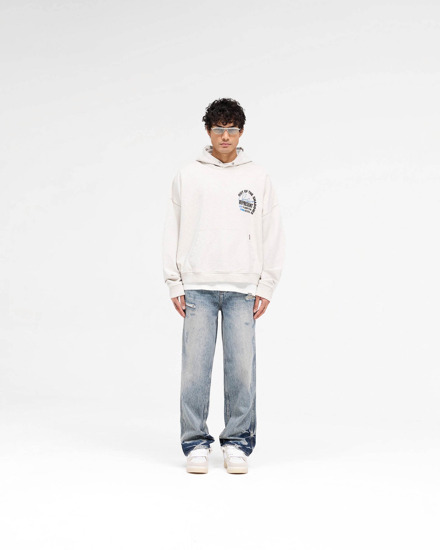 Out Of The Shadows Hoodie - Cream Marl