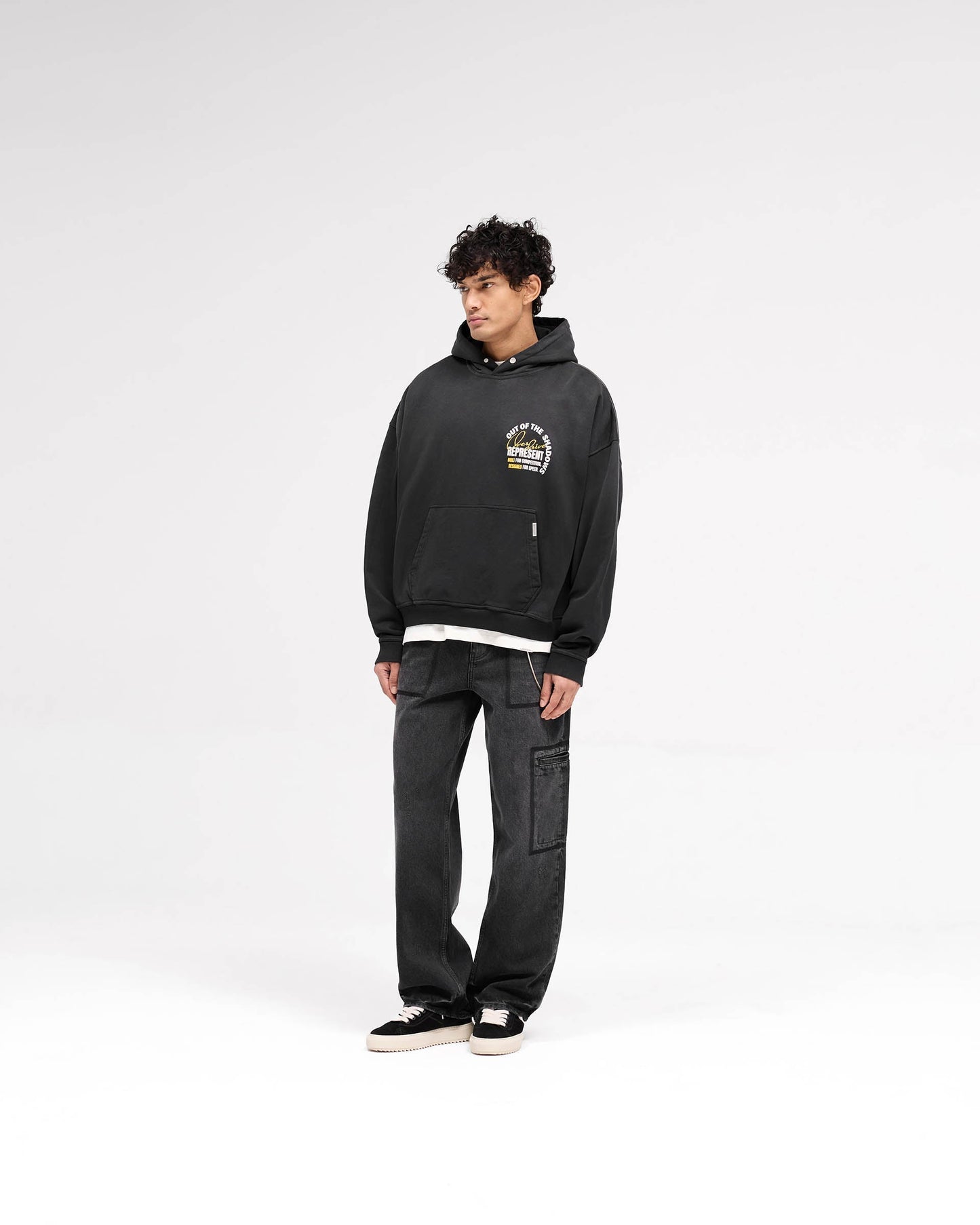 Out Of The Shadows Hoodie - Stained Black