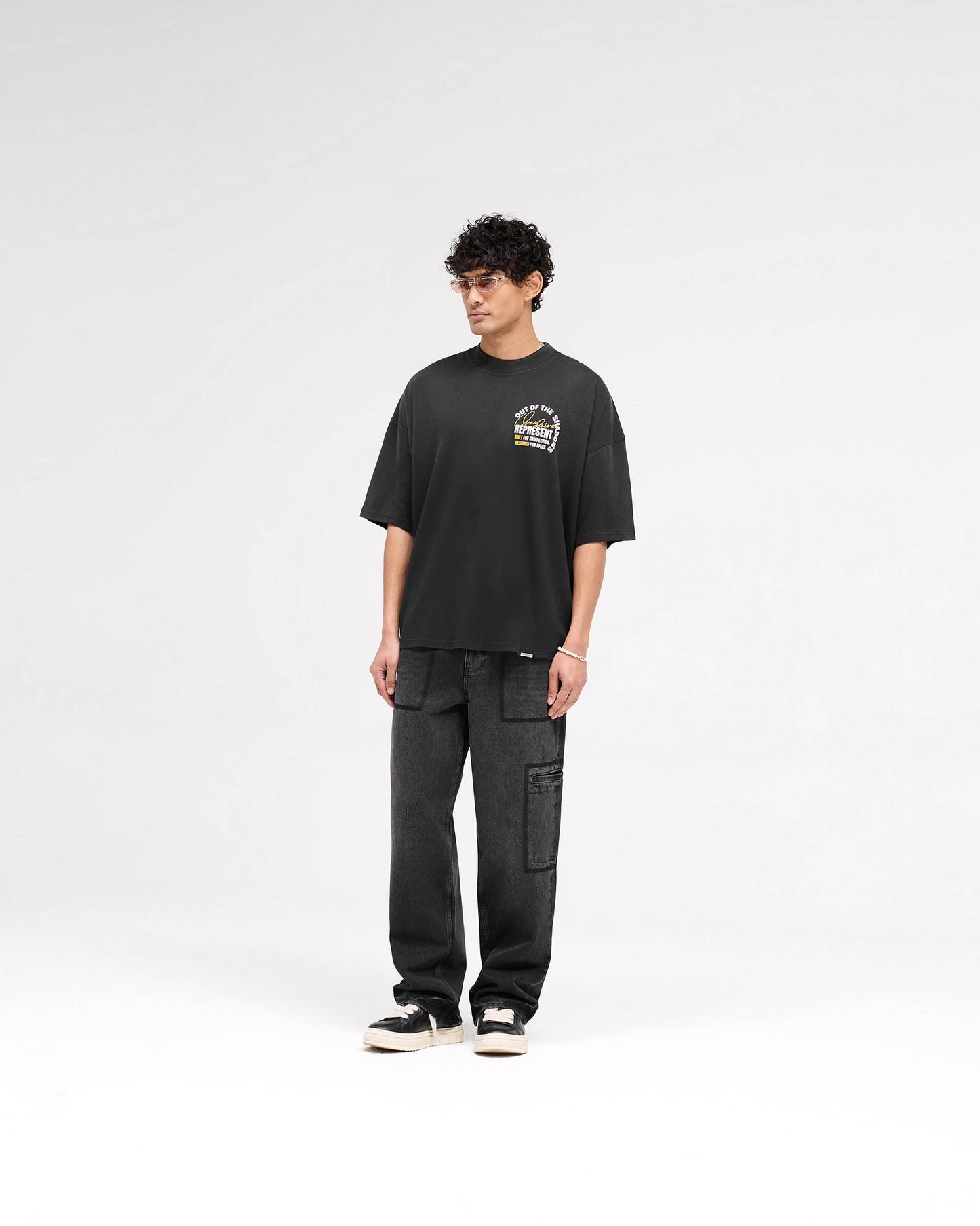 Out Of The Shadows T-Shirt - Stained Black