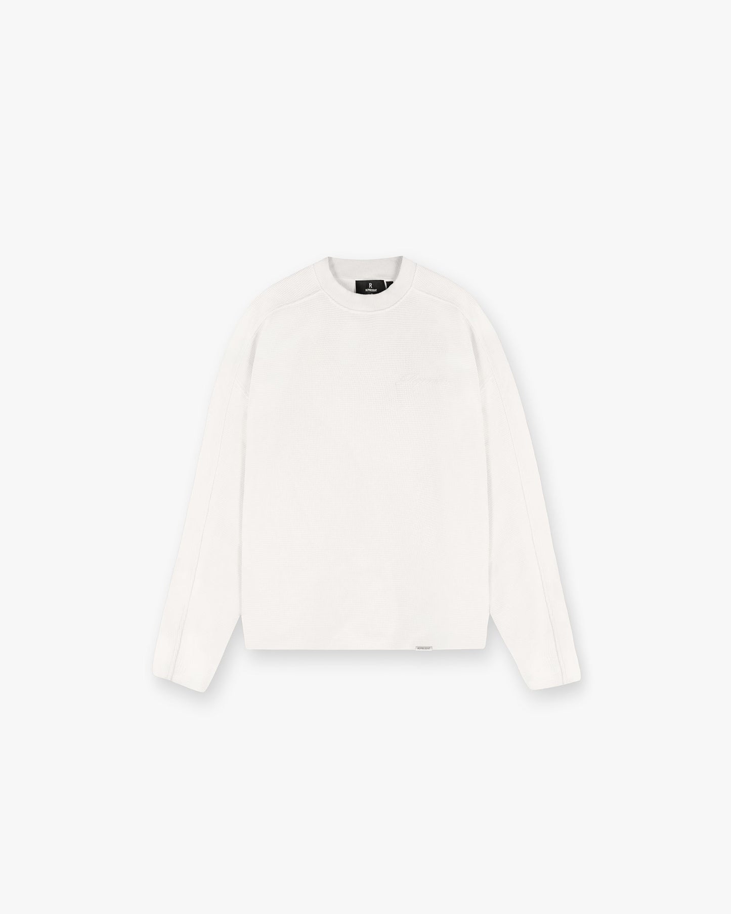 Waffle Long Sleeve T-Shirt - Flat White