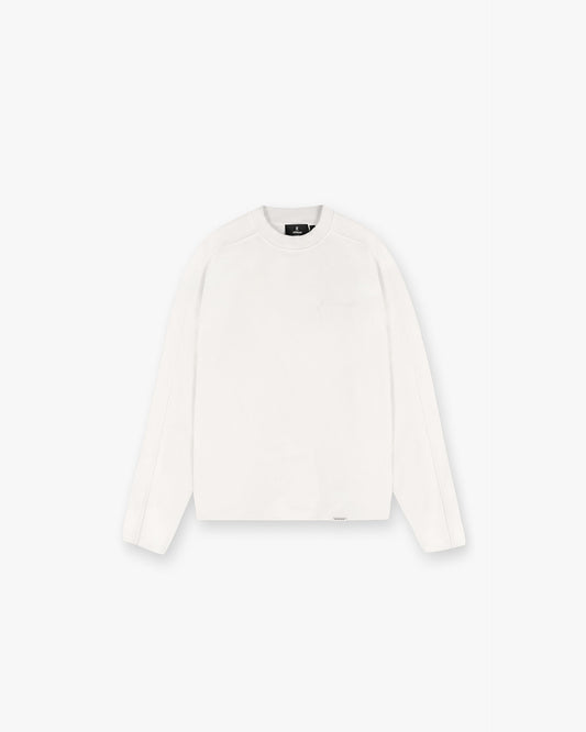 Waffle Long Sleeve T-Shirt - Flat White