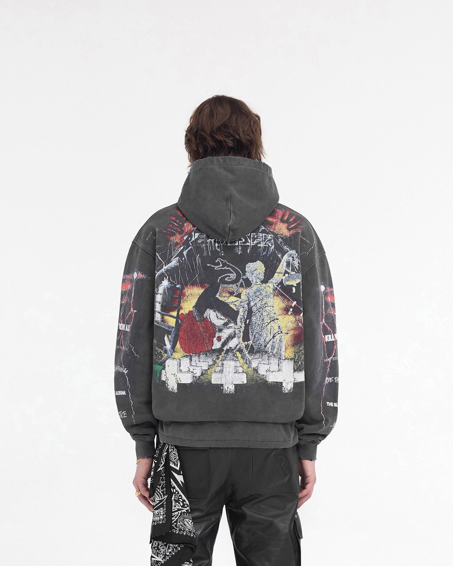 Represent X Metallica Master Of Puppets Hoodie - Vintage Grey