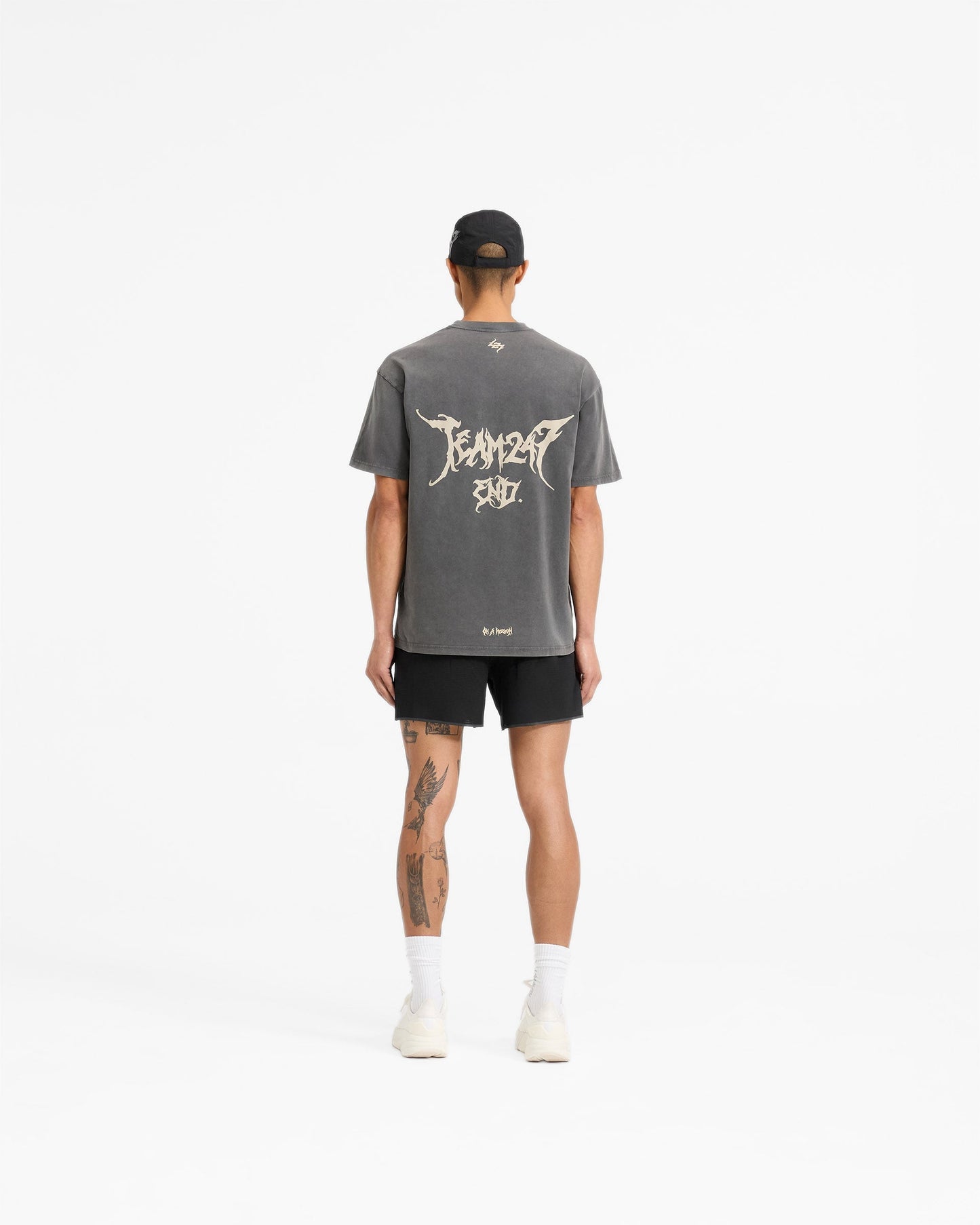 Team 247 X END Oversized T-Shirt - Washed Grey