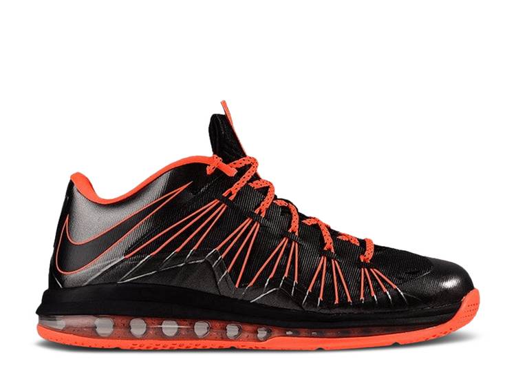 NIKE AIR MAX LEBRON 10 LOW 'BLACK TOTAL CRIMSON'