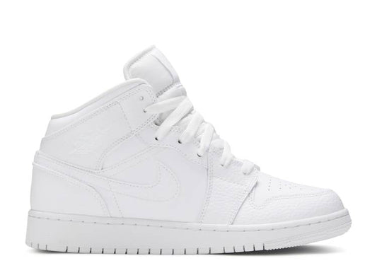 AIR JORDAN 1 MID 'TRIPLE WHITE' GS