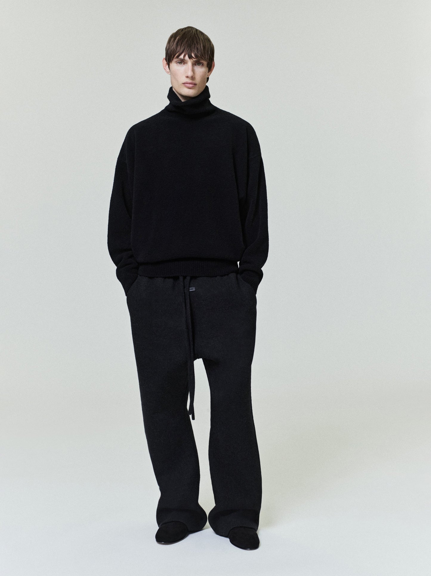 Wool Split High Neck Sweater