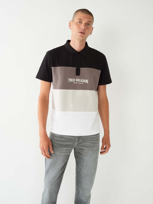 True Colour Block Polo Shirt
