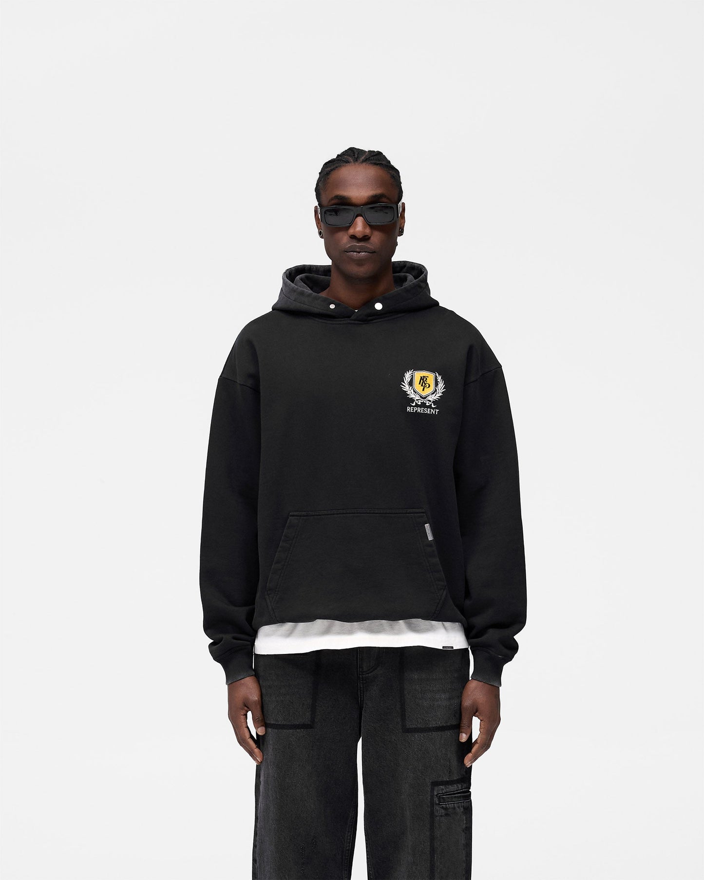 Crest Hoodie - Vintage Black