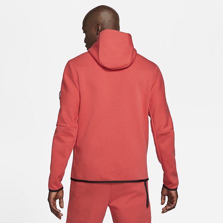Nike Tech Fleece Full Zip Up Hoodie 'Lobster Red' CU4489-606