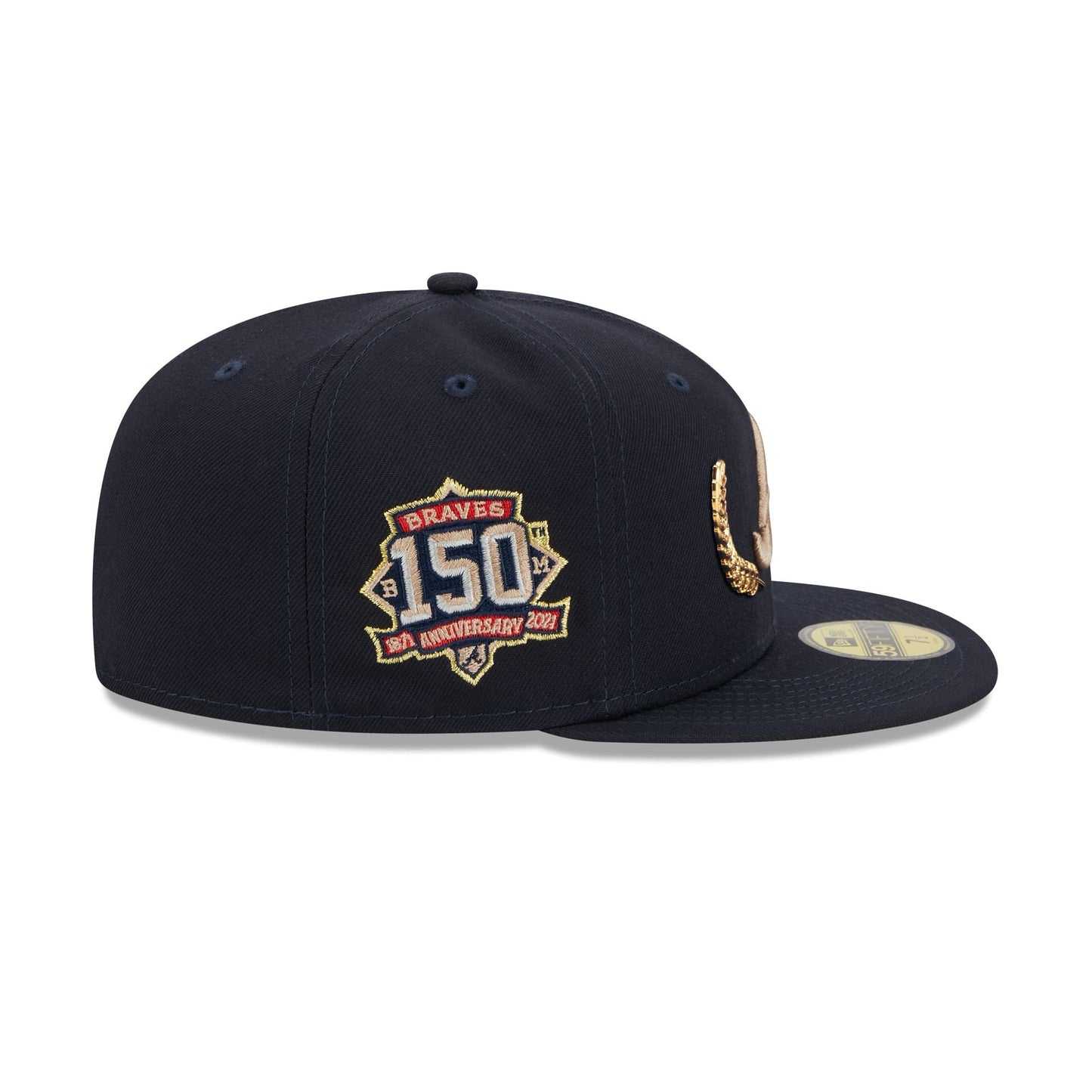 Atlanta Braves Gold Leaf 59FIFTY Fitted Hat
