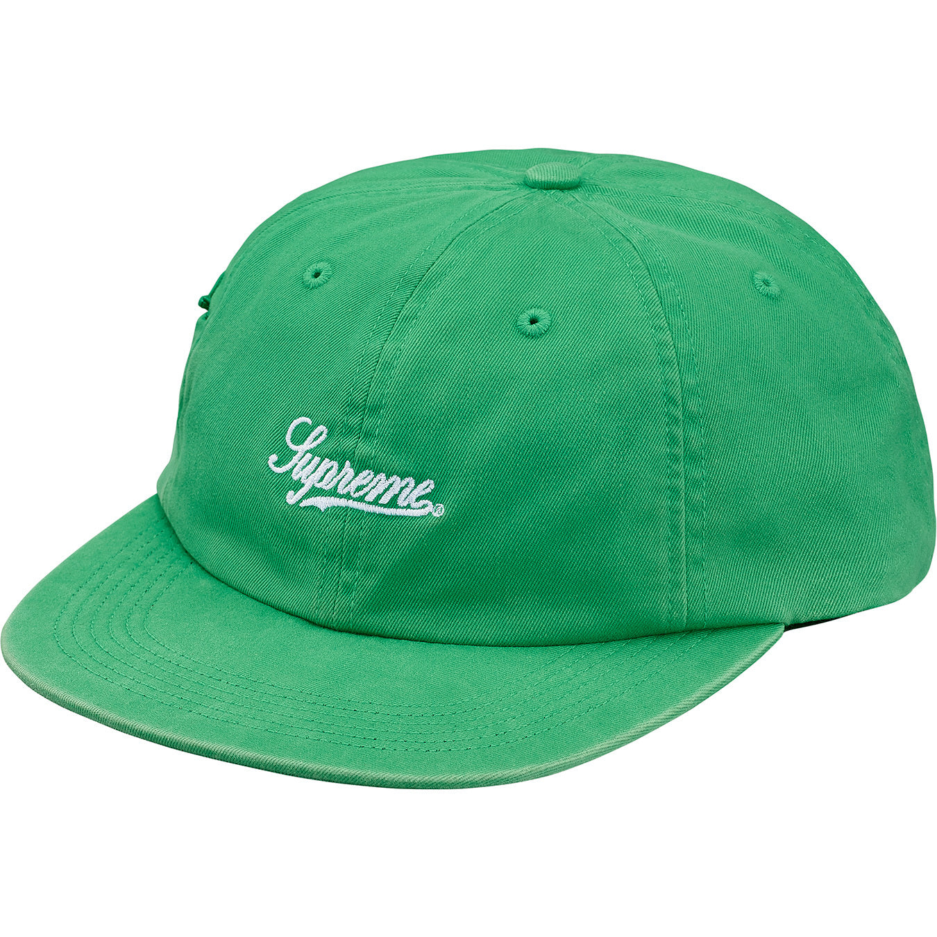 SUPREME SIDE POCKET SCRIPT LOGO 6-PANEL GREEN