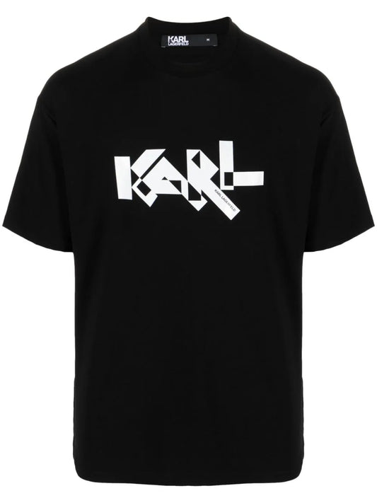 Karl Lagerfeld graphic-print cotton blend T-shirt