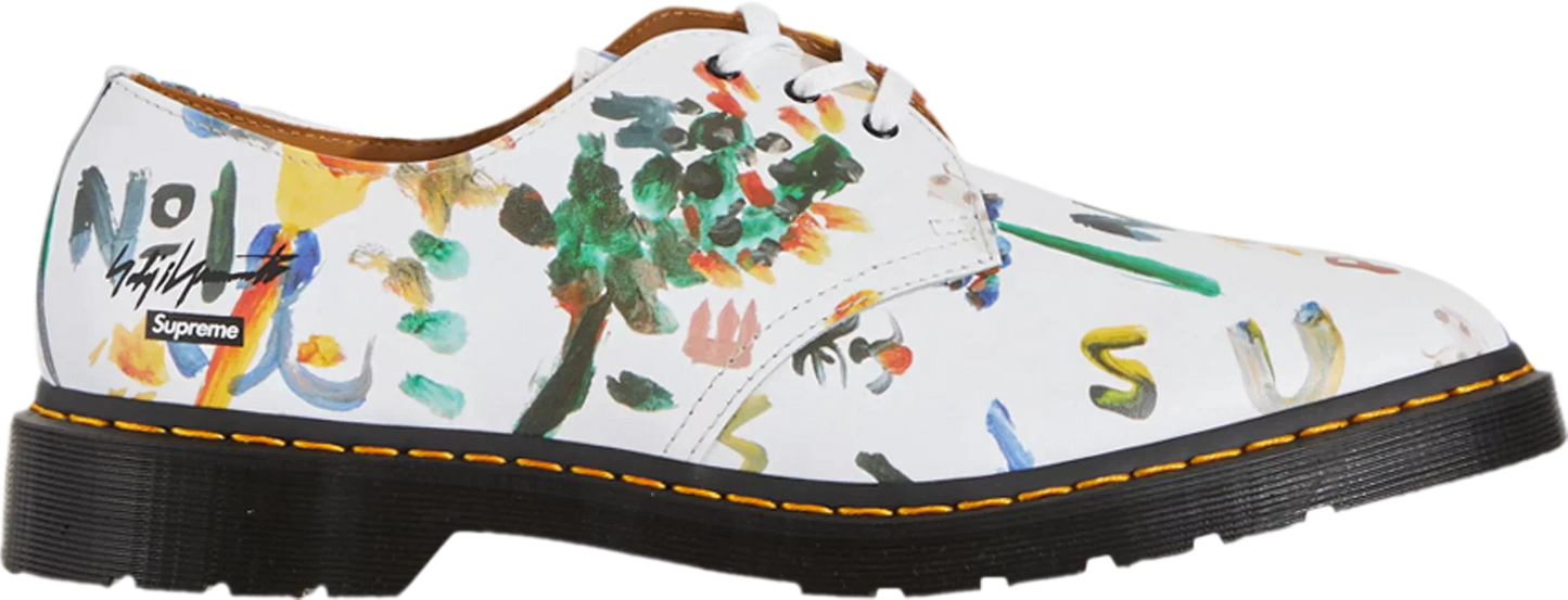 DR. MARTENS 1461 3-EYE X YOHJI YAMAMOTO X SUPREME 'BRUSHSTROKE - WHITE'